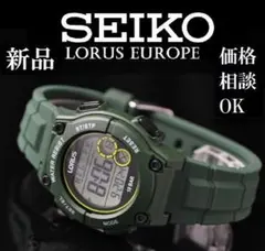 セイコー　LORUS　デジタル　逆輸入　メンズ　腕時計　グリーン　価格相談OK