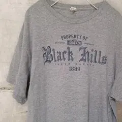DELTA 古着 Black Hills Tシャツ Lサイズ グレー ロゴ