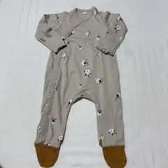 オーガニックズー　ロンパース　コットンフラワー　3-6m