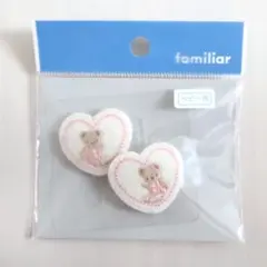 【新品未使用】ファミリア カミカザリ ホワイト パッチンピン ヘアクリップ