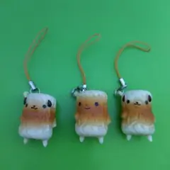 はいりたまえ！ちくわくん　でるぞストラップ キーホルダー　3個セット　レア　希少