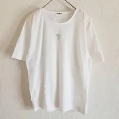 【FOUNTNINE】（L）ロゴスワロフスキードロップショルダープルオーバー