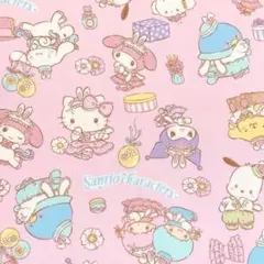 [no.4573]サンリオ キャラクターズ ウサ耳柄 ピンク オックス生地＊