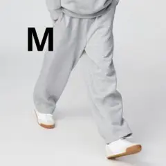 ユニクロc スウェットワイドパンツ M グレー