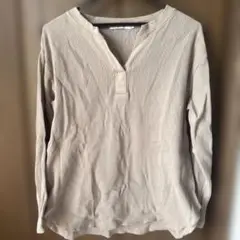 AMERICAN HOLIC リブ編み長袖Tシャツ M ベージュ