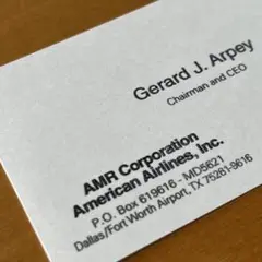 元アメリカン航空米国CEO 名刺：Gerard Arpey, 2003-2011
