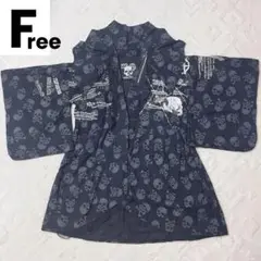マッドガール　マッドパンクス　着物ジャケット　浴衣　黒　パンク系　 ドクロ