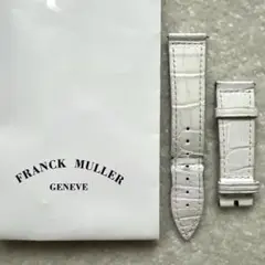 FRANCK MULLER クロコダイルレザー ベルト ホワイトマット
