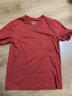 nano universe Vネック Tシャツ Sサイズ 赤