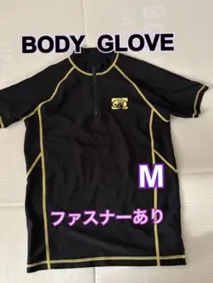 BODY GLOVE 半袖のラッシュガード　黒　黄　ファスナー有りM