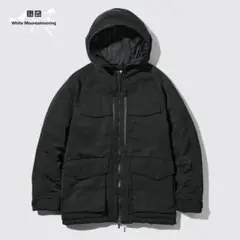 美品 ユニクロ ハイブリッドダウンオーバーサイズパーカ ブラック M