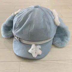 N082021 zimumoda 原宿系 犬耳付 ベレー帽 キャップ レディース
