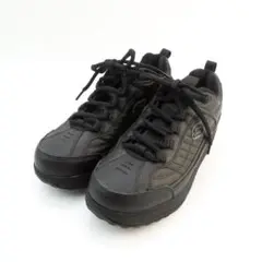 スケッチャーズ shape-ups 25.5 スニーカー レザー 黒/BD53