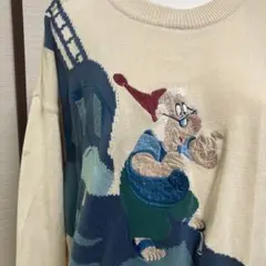 ピーターパン　ニット　ディズニー　セーター　メンズ　ヴィンテージ　フック船長