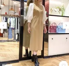 diagram パフスリーブジャージワンピース