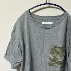 インヘリット INHERIT 半袖Tシャツ グレー 迷彩 メンズ Mサイズ