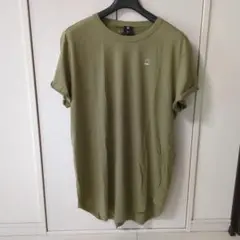 【未使用品タグ付】G-STAR RAW オリーブ色 シンプルロゴ Tシャツ