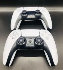PS5 DualSenseワイヤレスコントローラー (ホワイト) x2個セット