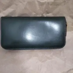 ノーブランド 長財布 深緑色 金箔つき？