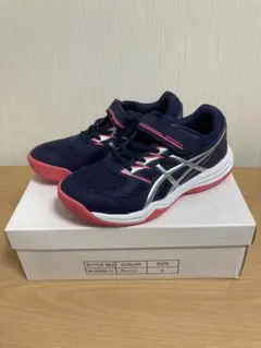 asics テニスシューズ ネイビー/ピンク S