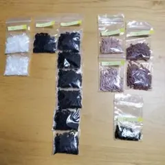 【まとめ売り】メーカー不明、色番不明　竹ビーズ14袋