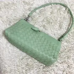 希少カラー ボッテガヴェネタ アクセサリーポーチ イントレチャート レザー