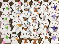 お月見のウサギ　折り紙ハンドメイド