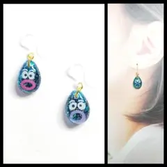No.1566-B　キャラクター☆くちびるモンスター☆ピアス・イヤリング