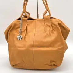 【良品】ハマノ 濱野皮革工藝 トートバッグ ヴィンテージ レザー シンプル 茶