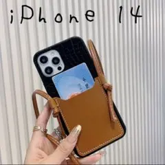 【特価☆早い者勝ち❗️iPhone 14ショルダー ケース カード 収納 】