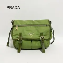PRADA ナイロンショルダーバッグ ゴールド金具 サコッシュ 緑 グリーン