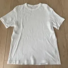 【美品】ユニクロ　ワッフルホワイトTシャツ M