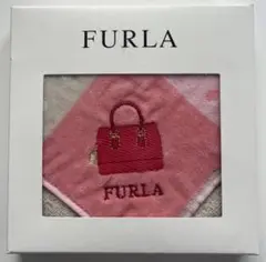 【新品未使用】FURLA ドット柄タオルハンカチ