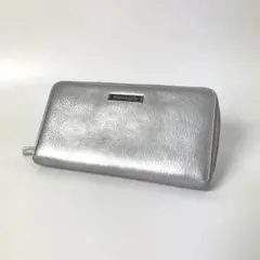 ティファニー Tiffany シルバー レザー 長財布 ラウンドジップ