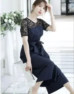 美品 PourVous（プールヴー）パンツドレス