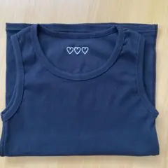 COENハートモチーフリブ刺繍タンクトップL size