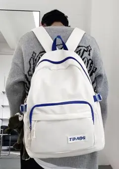 ★リュックサック★ホワイト&ブルー★新品未使用★タグ付き
