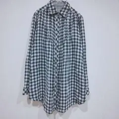 ハニーサックルローズ　リバーシブルシャツ　チェック×ストライプ　Ｍ　綿100%
