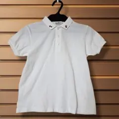 2【familiar】クマ 星 ポロシャツ 半袖 トップス 白 子供服 120