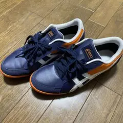 アシックス ゴルフシューズ スパイクレス 紺 24.5cm
