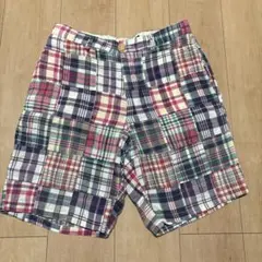 J.CREW　クレイジーマドラス　ショートパンツ　綿100％
