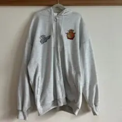 アベイル　トムとジェリー　ジップアップパーカー　グレー
