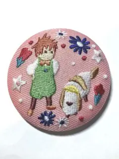 スタジオジブリ 刺繍バッジ ハウルの動く城 ヒンとマルクル