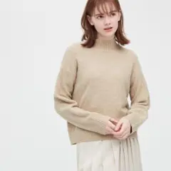 スフレヤーンモックネックセーター(長袖)