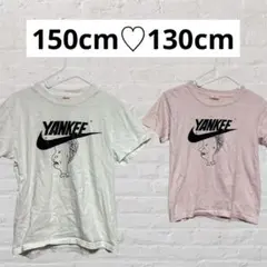 ヤンキー　YANKEE Tシャツ　2着　セット売り　まとめ売り　白　ピンク