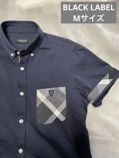 【美品】ブラックレーベル　クレストブリッジ 半袖シャツ Mサイズ 紺色