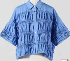エンフォルド　enfold TIERED GATHER SHIRT