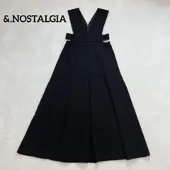 美品✨アンドドットノスタルジア リネンタッチカッティングジャンパースカート M