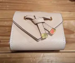 VIS 　ハートカット　三つ折り財布　ベージュ