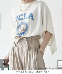 earth music&ecology UCLA バックフリル　Tシャツ